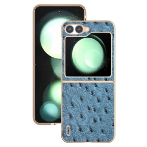 Hülle Samsung Galaxy Z Flip 7 Fe Handyhülle Straußenlederoptik