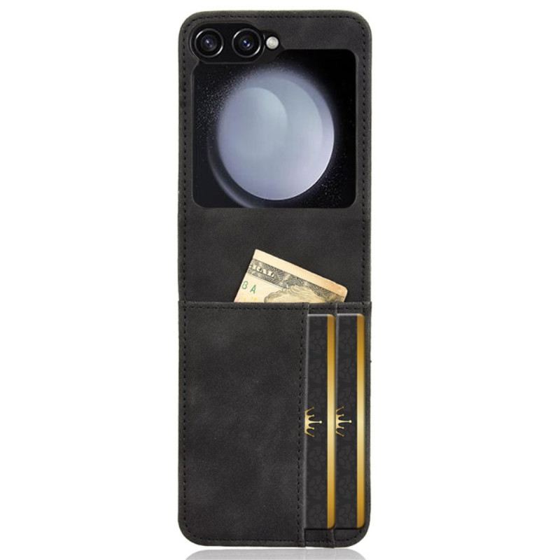 Hülle Samsung Galaxy Z Flip 7 Fe Kartenetui Im Lederdesign