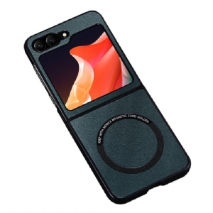 Hülle Samsung Galaxy Z Flip 7 Fe Lederoptik Magsafe-kompatibel