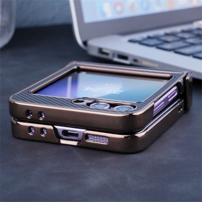 Hülle Samsung Galaxy Z Flip 7 Fe Magnetische Carbonfaser-textur