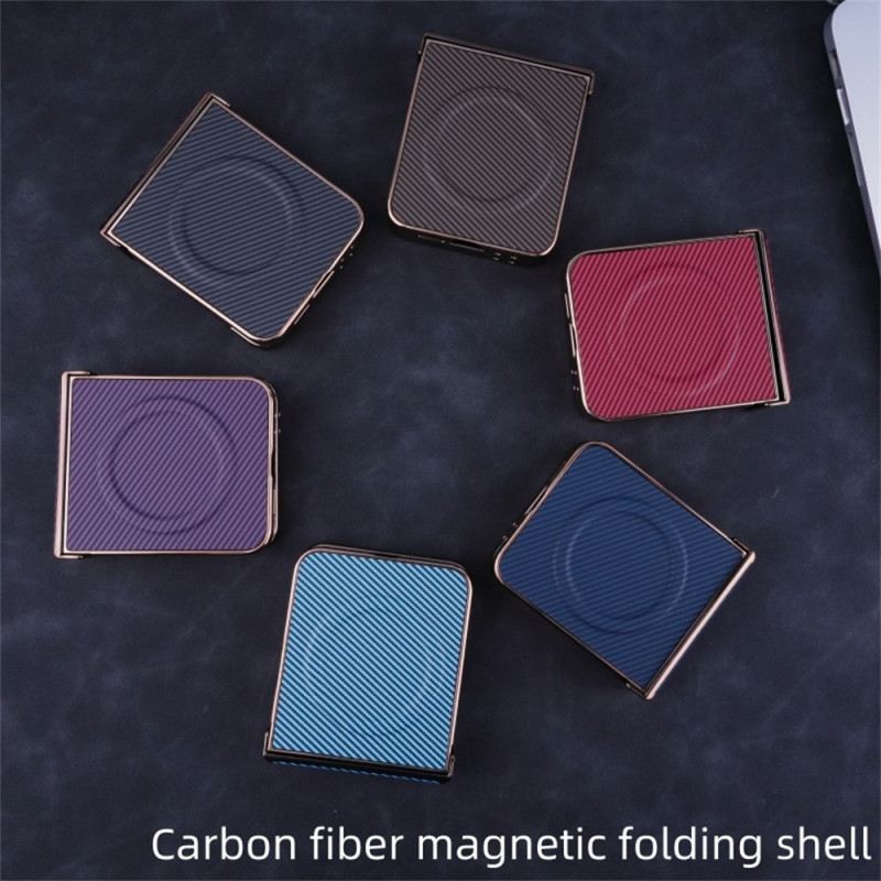 Hülle Samsung Galaxy Z Flip 7 Fe Magnetische Carbonfaser-textur