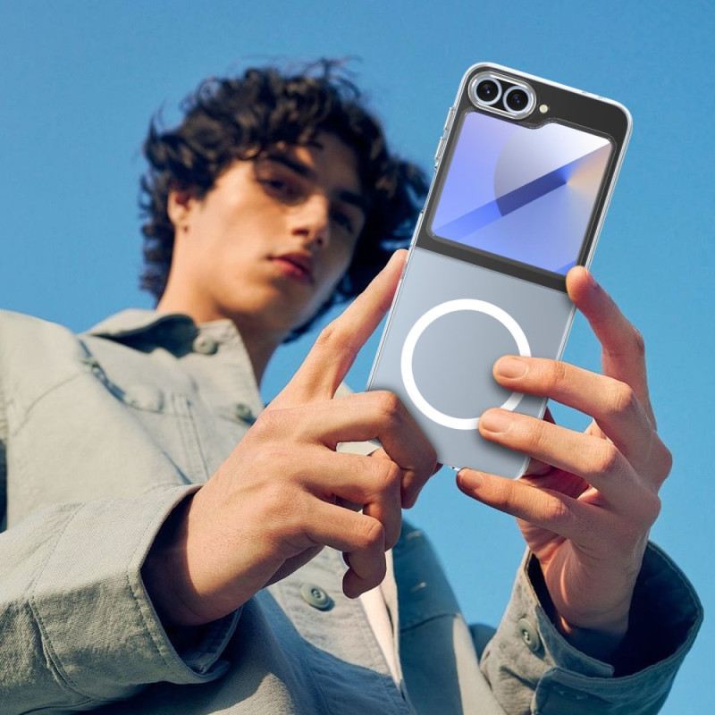 Hülle Samsung Galaxy Z Flip 7 Fe Magsafe-kompatibel Transparent Mit Displayschutzfolie