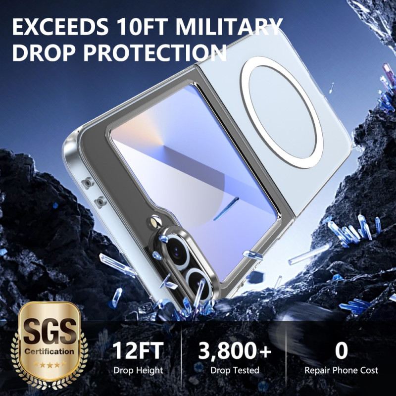 Hülle Samsung Galaxy Z Flip 7 Fe Magsafe-kompatibel Transparent Mit Displayschutzfolie