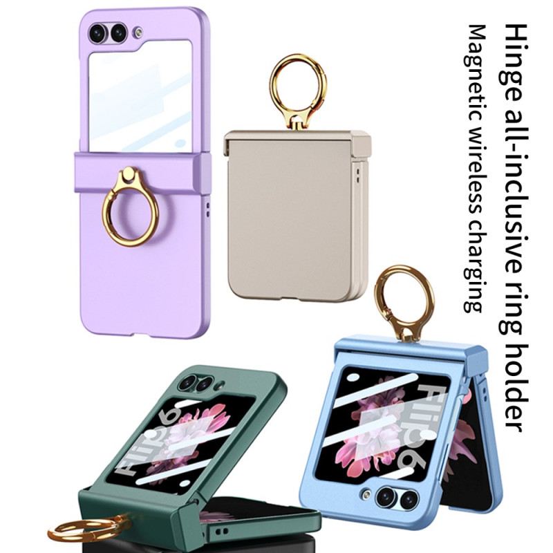 Hülle Samsung Galaxy Z Flip 7 Fe Ringhalter Und Gkk Displayschutzfolie Aus Gehärtetem Glas
