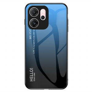 Hülle Oppo Reno 14f 5g Gehärtetes Glas Mit Hello-motiv