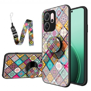 Hülle Oppo Reno 14f 5g Handyhülle Patchwork-ständer Mit Trageband