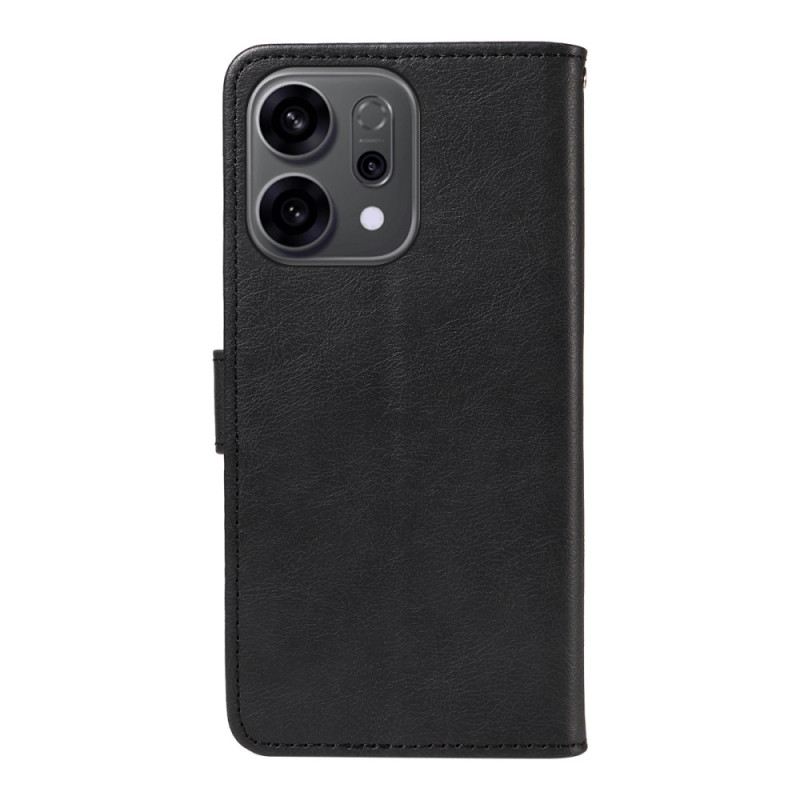 Lederhüllen Für Oppo Reno 14f 5g Schlicht Mit Riemen