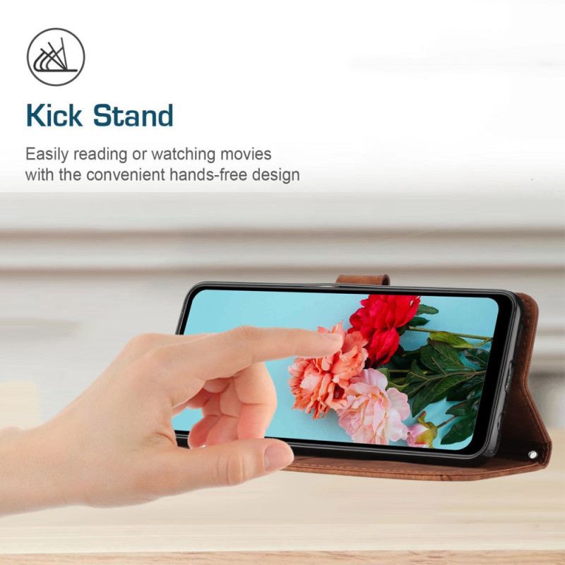 Lederhüllen Oppo Reno 14f 5g Handyhülle Retro-design