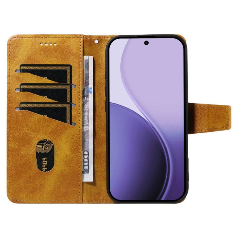 Lederhüllen Oppo Reno 14f 5g Rautenbordüre