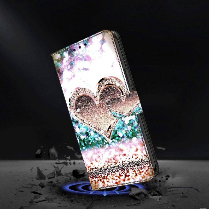 Lederhüllen Für Samsung Galaxy S24 5g Rosa Diamantherz