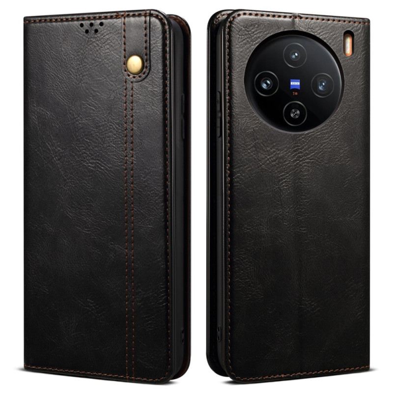 Flip Case Vivo X100 Pro Gewachstes Kunstleder