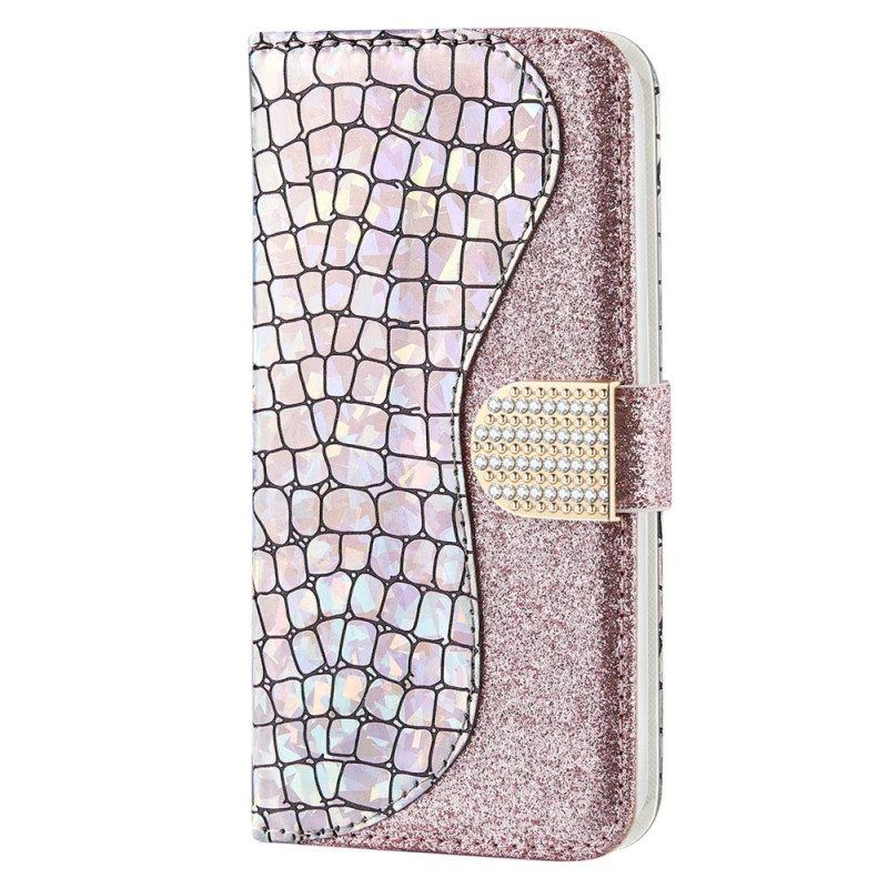 Lederhüllen Für Samsung Galaxy S23 5G Krokodildiamanten