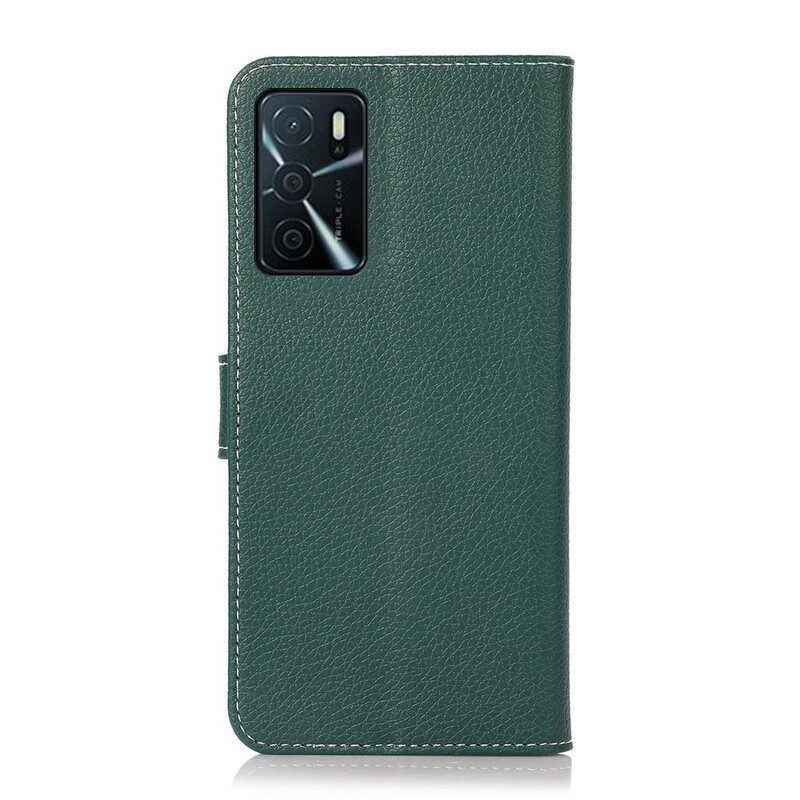 Lederhüllen Für Oppo A16 / A16s Litschi-nähte In Lederoptik