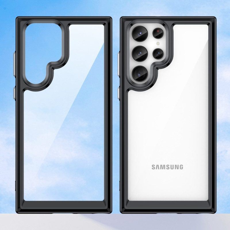 Hülle Für Samsung Galaxy S23 Ultra 5G Hybride Farbige Kanten