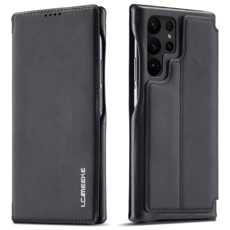 Schutzhülle Für Samsung Galaxy S23 Ultra 5G Flip Case Ledereffekt Lc.imeeke Ledereffekt