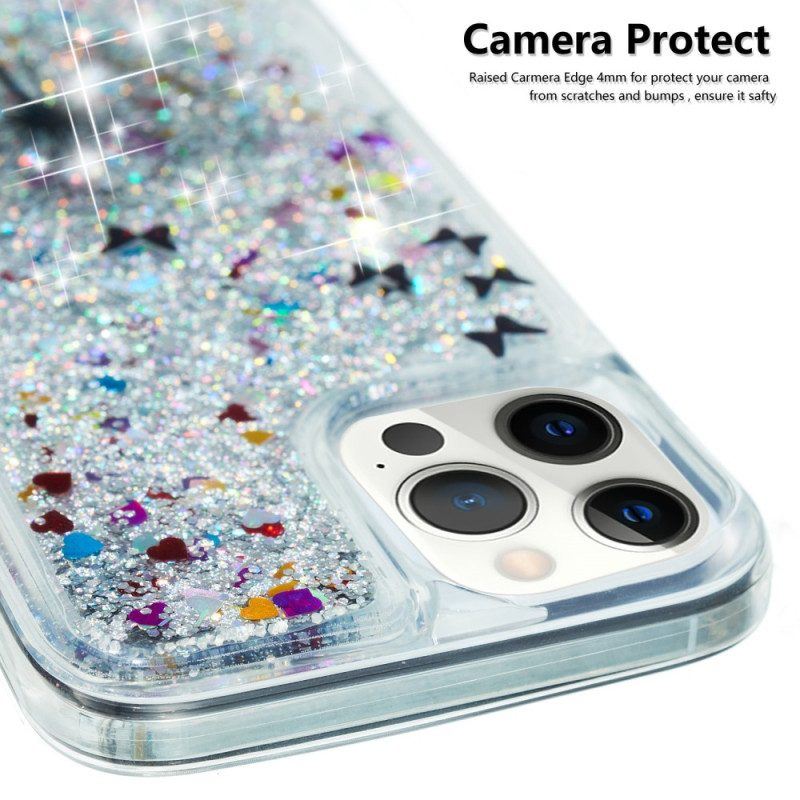 Hülle Für iPhone 15 Pro Löwenzahnglitter