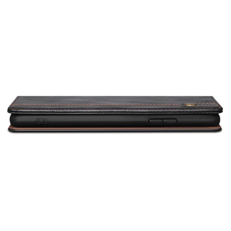 Flip Case Für Realme C55 Gewachstes Kunstleder