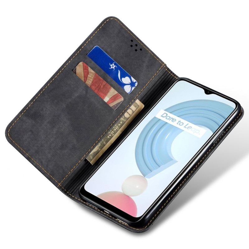 Flip Case Realme C55 Handyhülle Denim-stoff