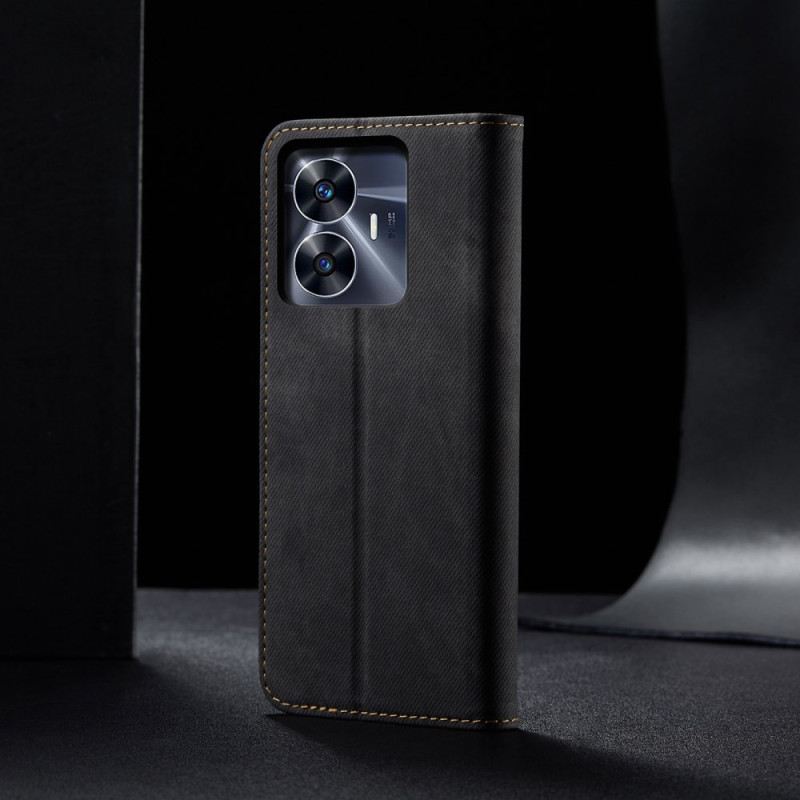 Flip Case Realme C55 Handyhülle Denim-stoff