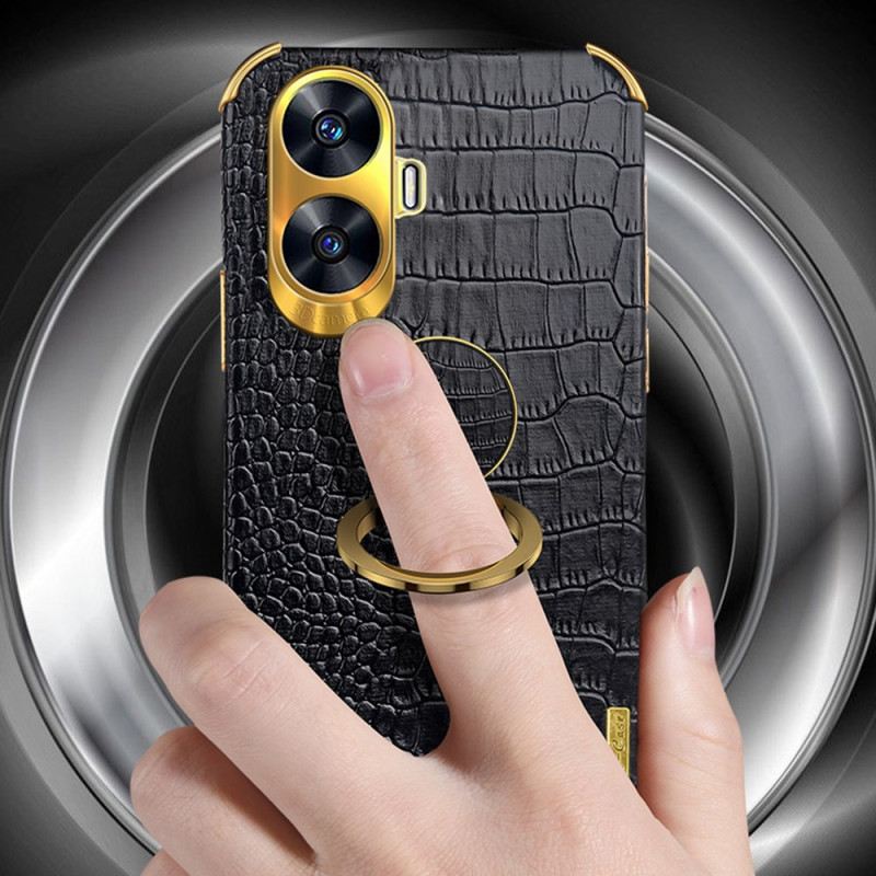 Hülle Für Realme C55 Krokodilstruktur Mit Ring Halterung