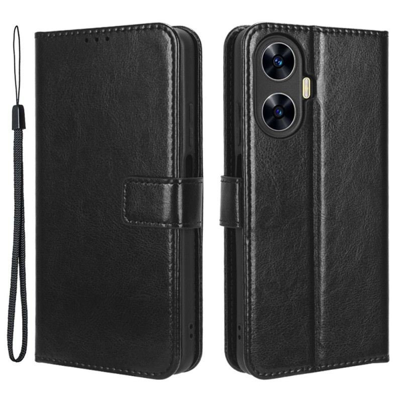 Lederhüllen Für Realme C55 Armband Aus Auffälligem Kunstleder