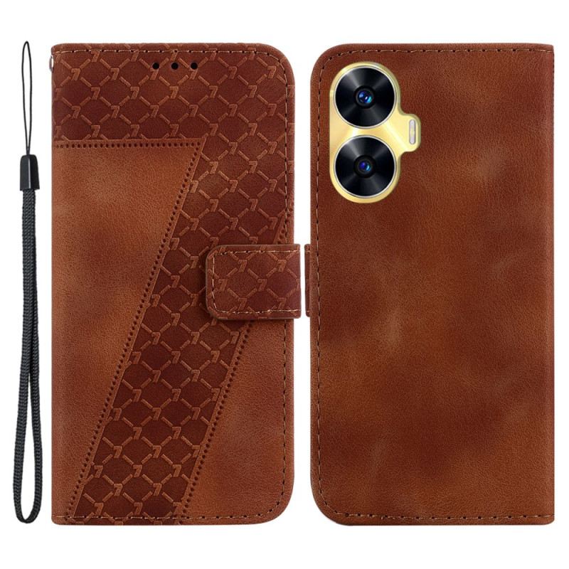 Lederhüllen Für Realme C55 Design 7 Mit Riemen