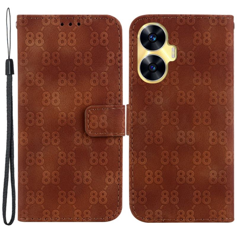Lederhüllen Für Realme C55 Design 88 Mit Armband