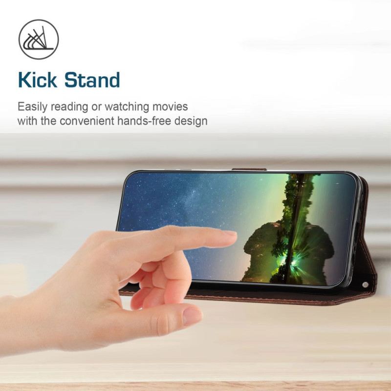 Lederhüllen Für Realme C55 Geometrische Linien Mit Umhängeband