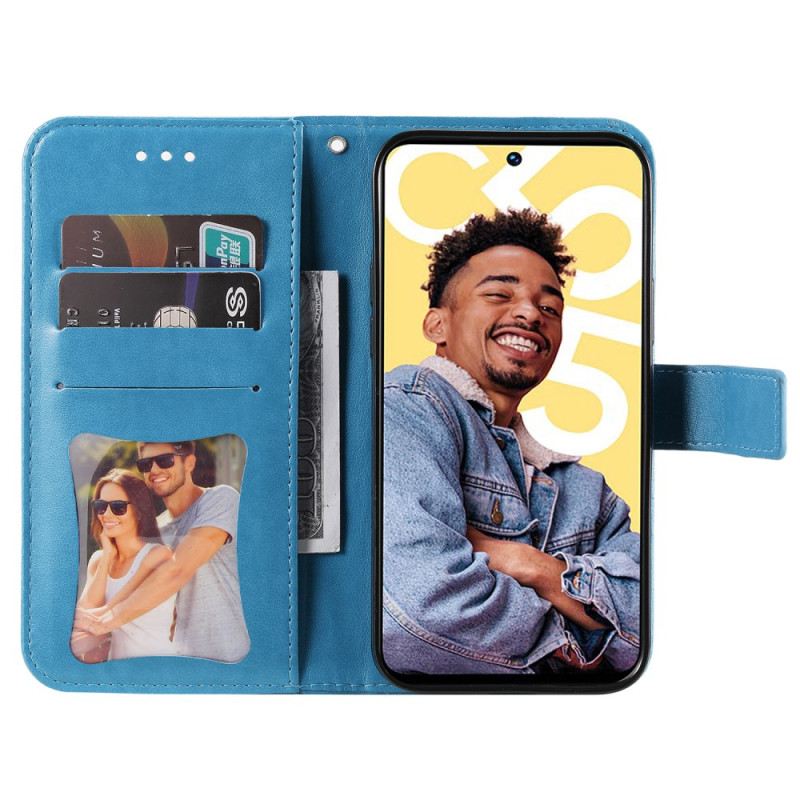 Lederhüllen Realme C55 Armband Mit Blumenmuster