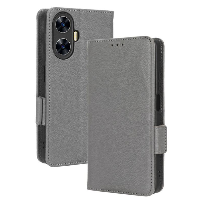 Lederhüllen Realme C55 Handyhülle Schmale Geldbörse Mit Riemen