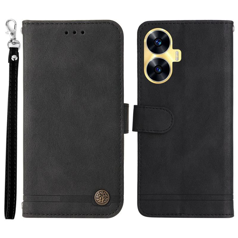 Lederhüllen Realme C55 Handyhülle Zierniete In Wildlederoptik