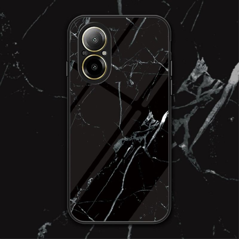 Hülle Für Realme C67 Gehärtetes Glas Mit Marmormuster