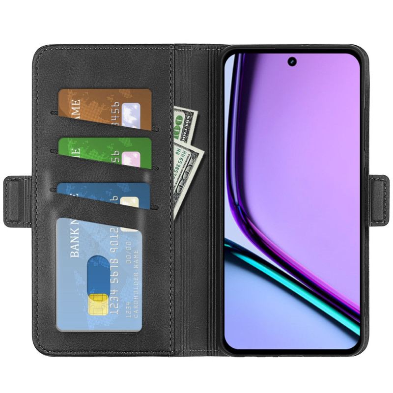 Lederhüllen Für Realme C67 Doppelverschluss