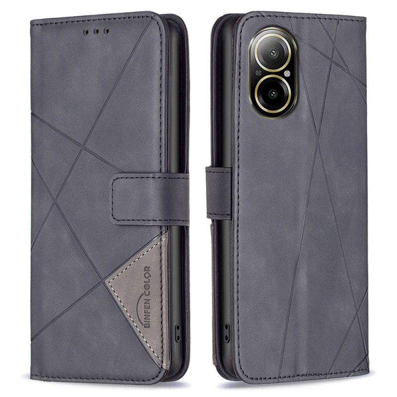 Lederhüllen Für Realme C67 Geometrisches Muster Binfen Color