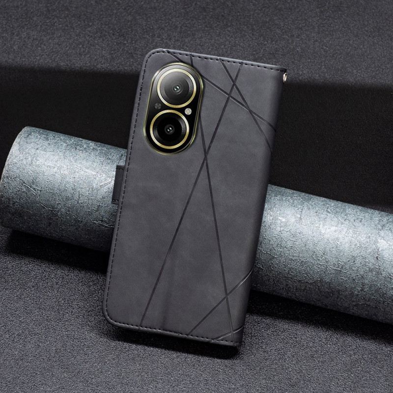 Lederhüllen Für Realme C67 Geometrisches Muster Binfen Color