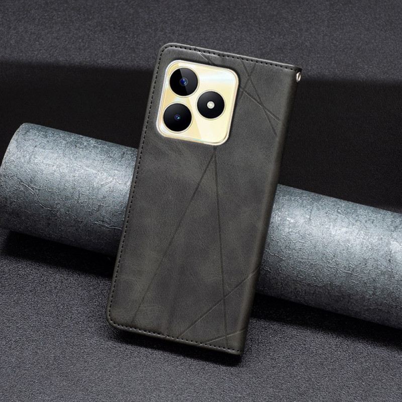 Flip Case Für Realme C53 Geometrisches Muster