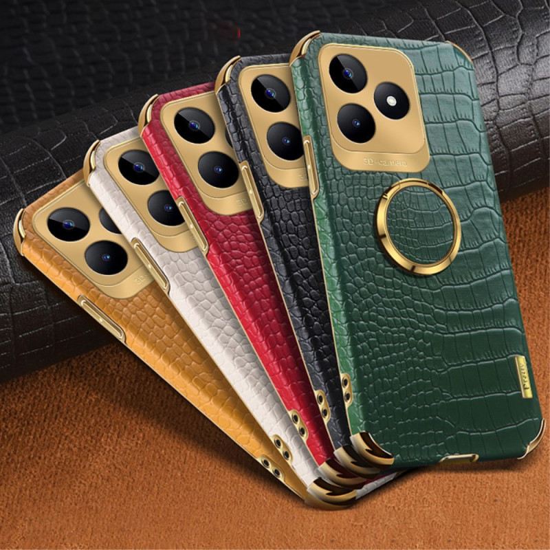 Hülle Realme C53 Ringhalter Mit Krokodilstruktur