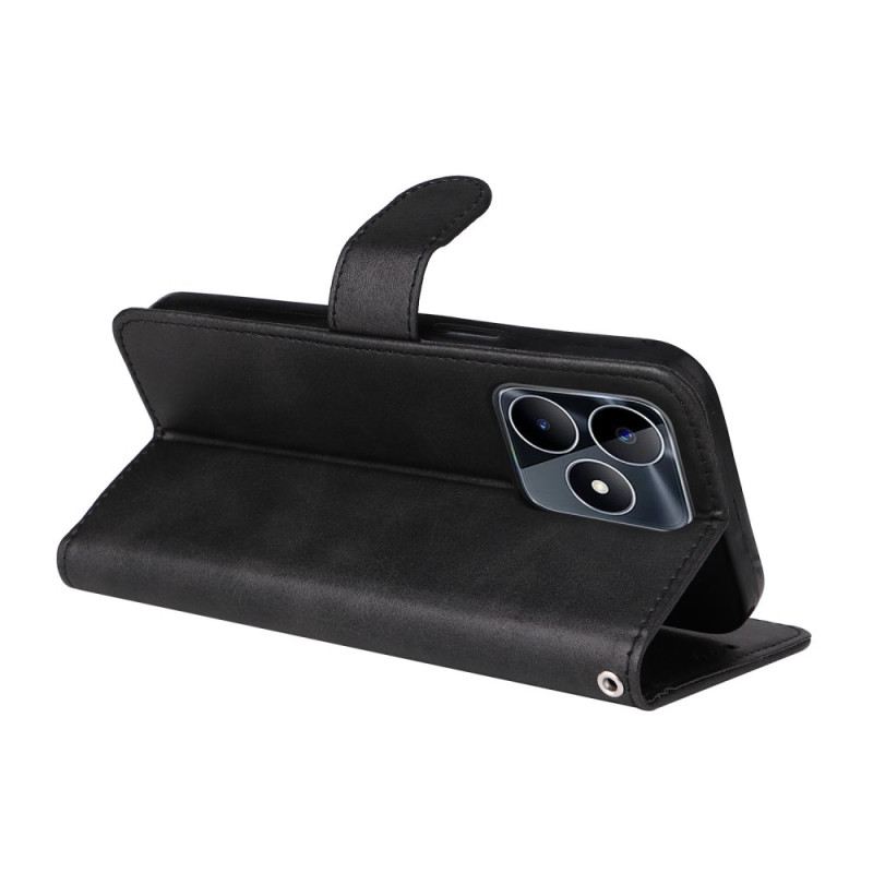 Lederhüllen Für Realme C53 Klassisch Mit Riemen