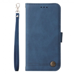 Lederhüllen Für Realme C53 Nietenmuster Mit Riemen