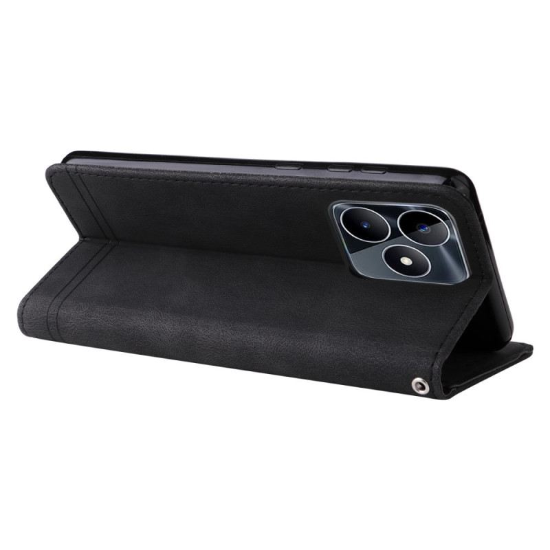 Lederhüllen Für Realme C53 Nietenmuster Mit Riemen