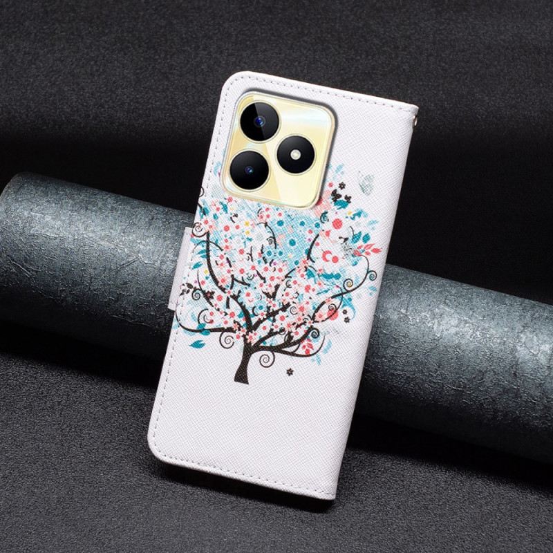 Lederhüllen Realme C53 Blühender Baum