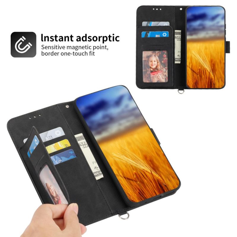 Lederhüllen Realme C53 Blumenmuster Mit Riemen Und Schulterriemen