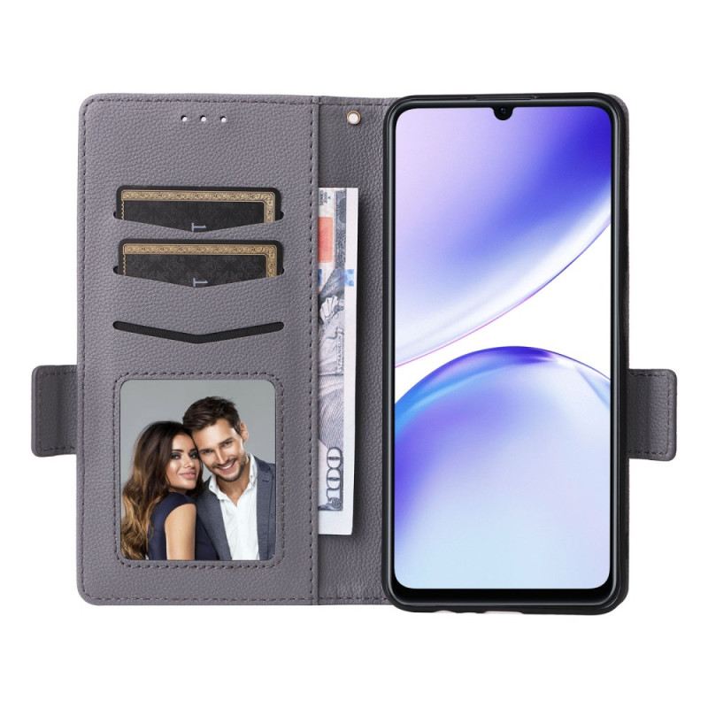 Lederhüllen Realme C53 Handyhülle Ultradünn Mit Trageband