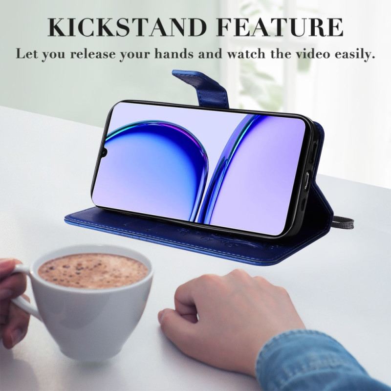 Lederhüllen Realme C53 Riesige Schmetterlinge Mit Riemen