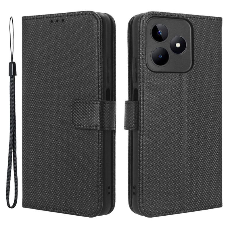 Lederhüllen Realme C53 Strukturiert Mit Riemen