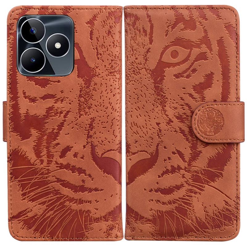 Lederhüllen Realme C53 Tigerprint