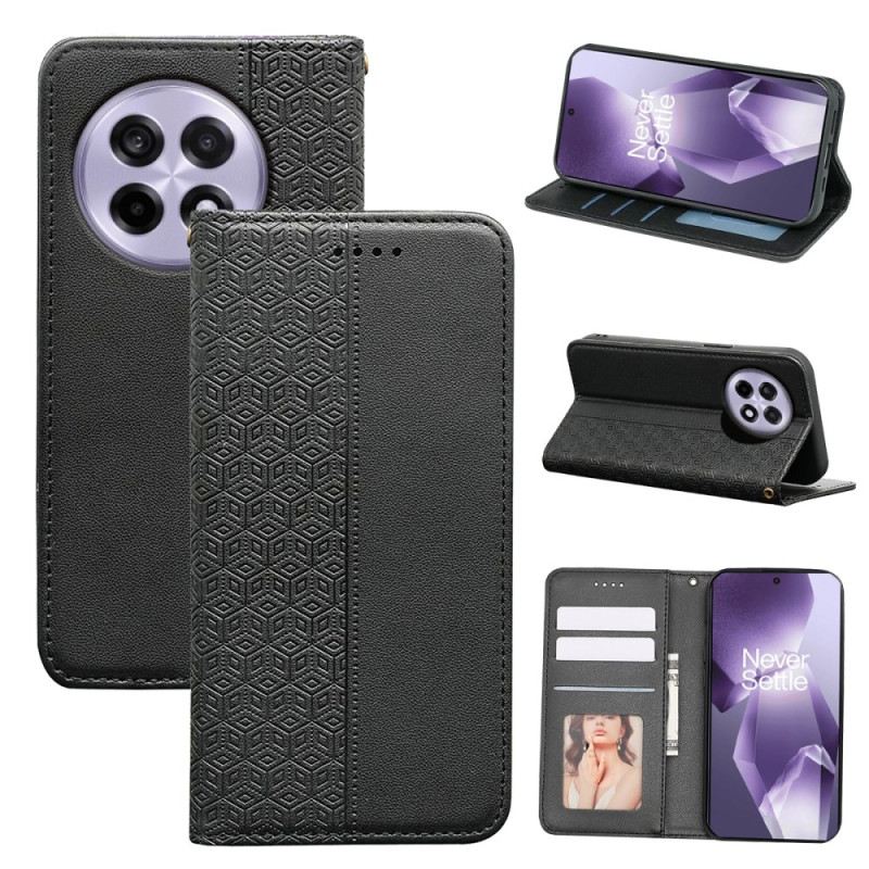 Flip Case Oneplus 13r Geldbörse Mit Riemen Und Karomuster