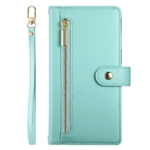 Lederhüllen Oneplus 13r Geldbörse Mit Riemen Und Schulterriemen