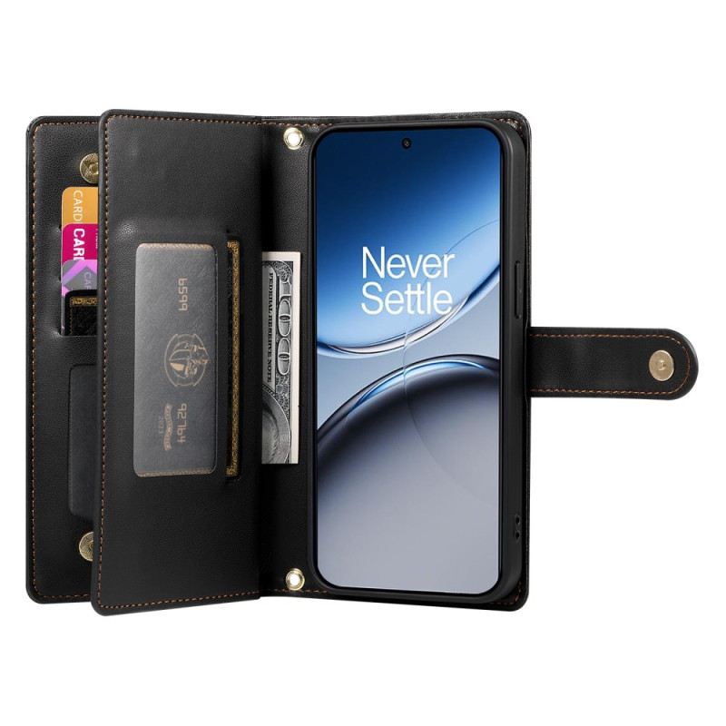 Lederhüllen Oneplus 13r Geldbörse Mit Riemen Und Schulterriemen