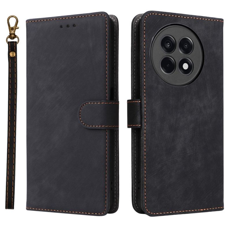 Lederhüllen Oneplus 13r Handyhülle Rfid-blockierende Lederoptik Mit Riemen